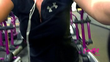 Lactating Slut Sprays Milk and Pees at the Gym