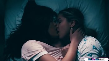 Two mormon girls hear they will get separated from each other.They want to make the last night together the best it can be.They kiss and get naked.Then they lick each others hairy pussy
